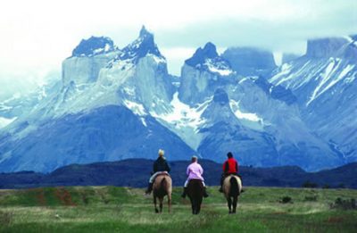 horseback riding, Torres del Paine, Chile,